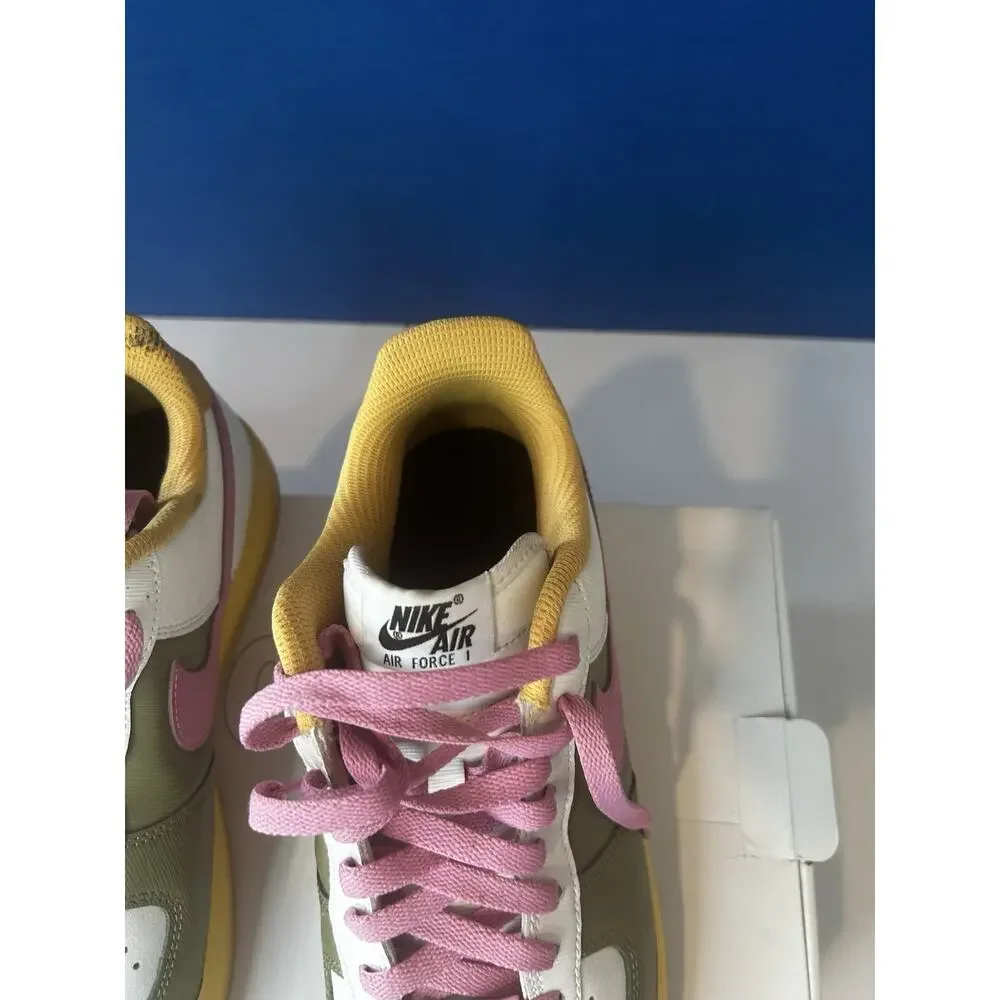 Nike By You Air Force 1 Low Custom Olive Pink Yellow Men’s Size 11 CT7875-994